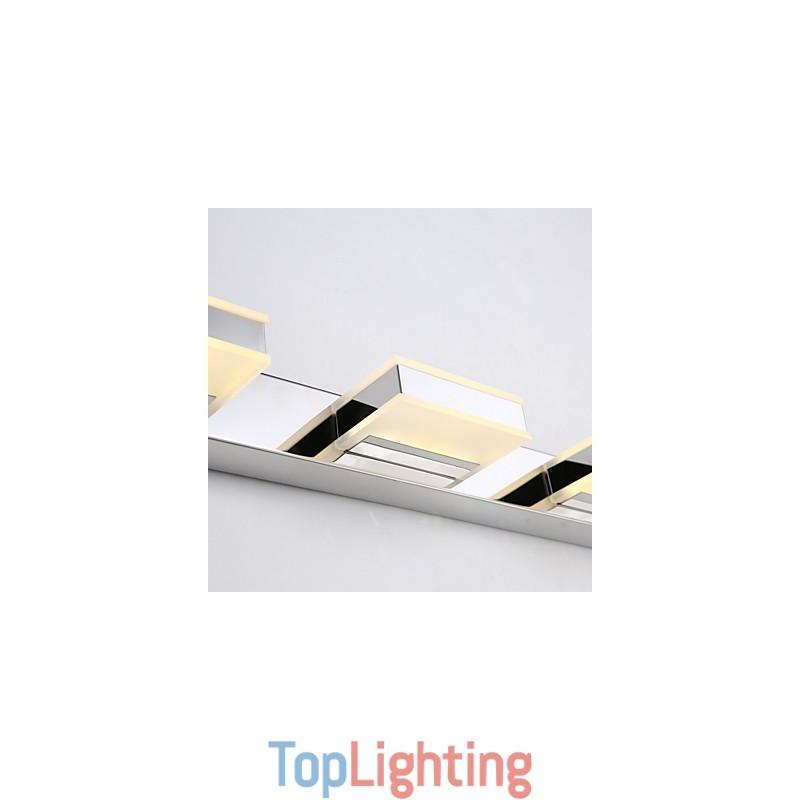 Square Mirror Lamp Stainless Steel And Acrylic