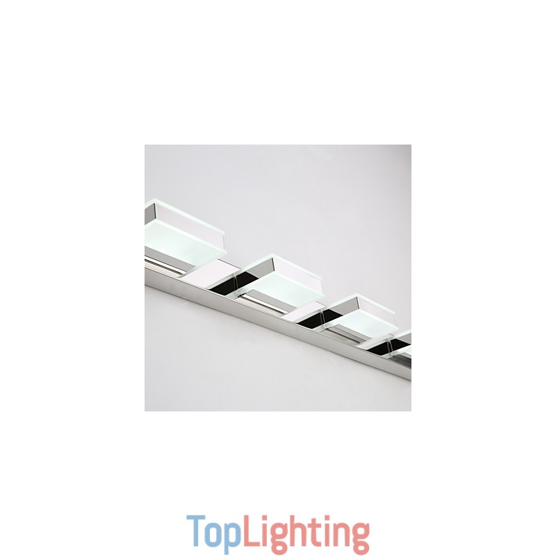 Square Mirror Lamp Stainless Steel And Acrylic