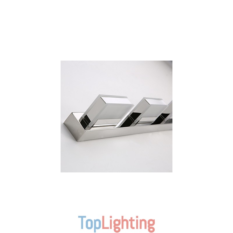 Square Mirror Lamp Stainless Steel And Acrylic