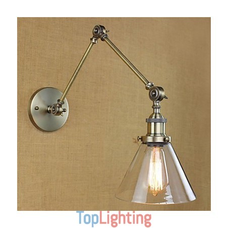 Iron Plating Bronze Bar Aisle Dining Room Hotel Vintage Iron Arm Glass Wall Lamp Lighting Iron Plating Bronze Bar Aisle Dining Room Hotel Vintage Iron Arm Glass Wall Lamp Lighting