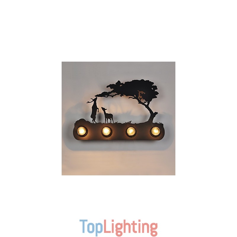 4 Lights American Village Pastoral LOFT Style Bedroom Aisle Iron Retro Wall Lamps