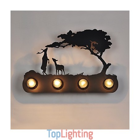 4 Lights American Village Pastoral LOFT Style Bedroom Aisle Iron Retro Wall Lamps 4 Lights American Village Pastoral LOFT Style Bedroom Aisle Iron Retro Wall Lamps