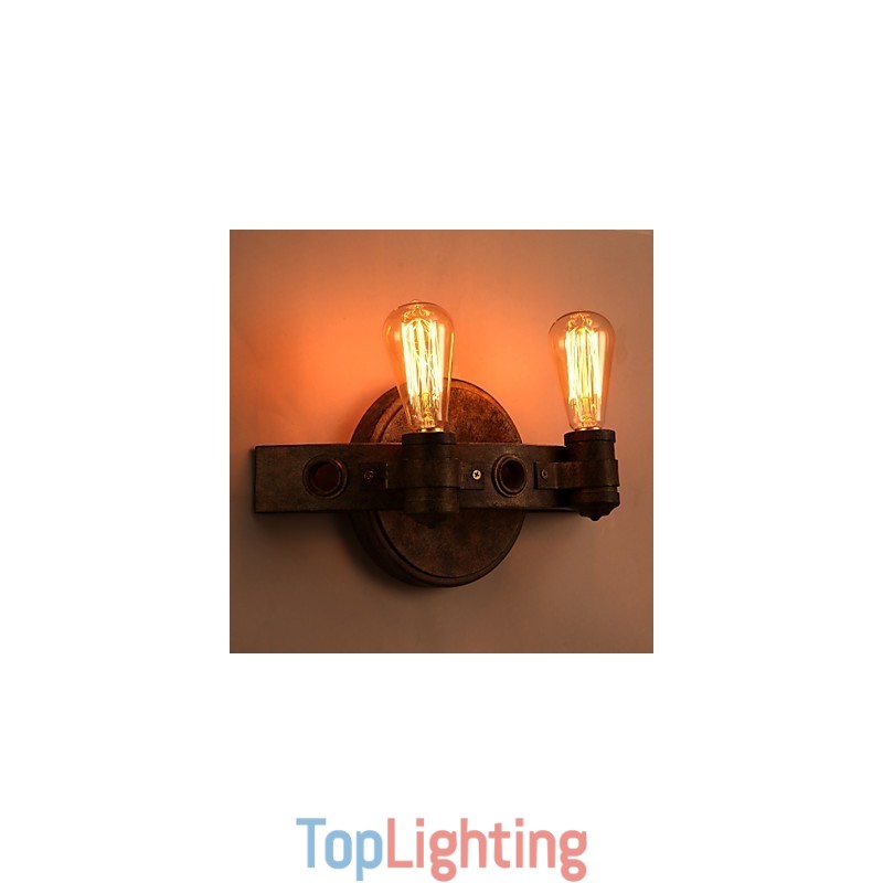 30*20CM 10 15㎡Loft American Creative Restoring Ancient Ways Wrought Iron Full Moon Machetes Wall Lamp Lights