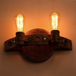 30*20CM 10 15㎡Loft American Creative Restoring Ancient Ways Wrought Iron Full Moon Machetes Wall Lamp Lights