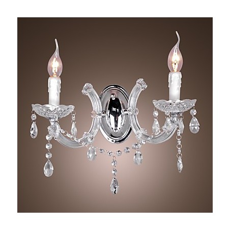 Elegant Crystal Wall Light with 2 Lights Elegant Crystal Wall Light with 2 Lights