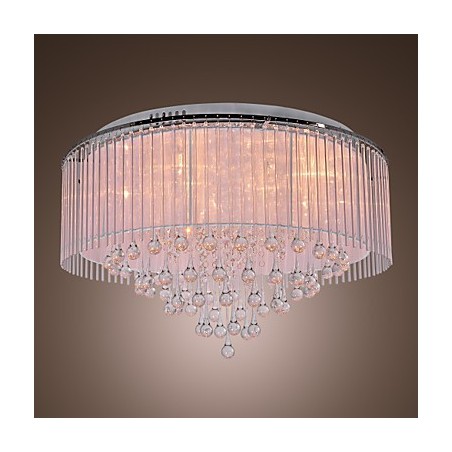 Modern Contemporary Crystal Electroplated Flush Mount Modern Contemporary Crystal Electroplated Flush Mount