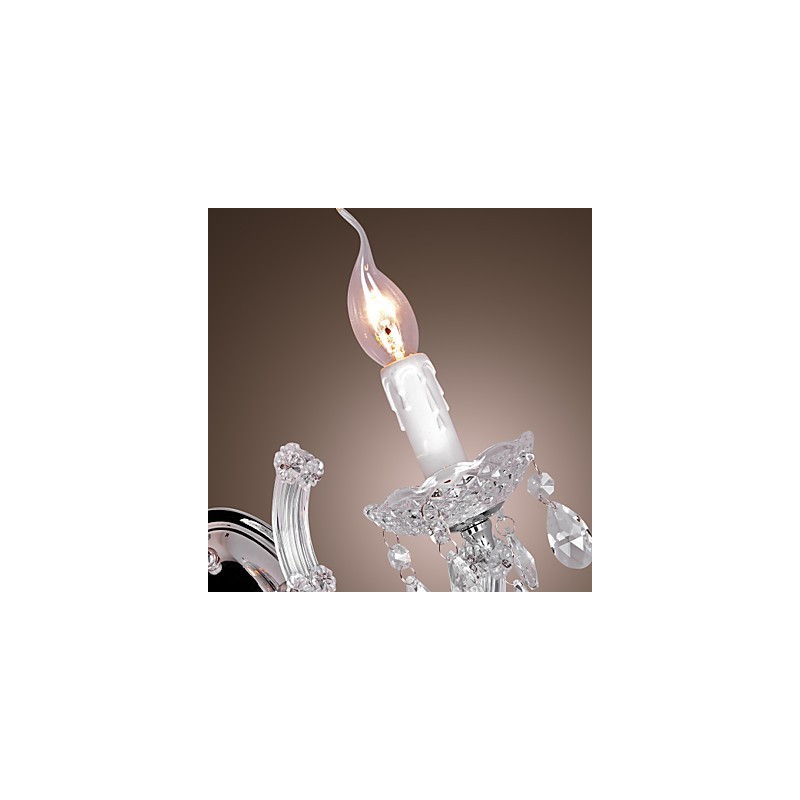Elegant Crystal Wall Light with 2 Lights