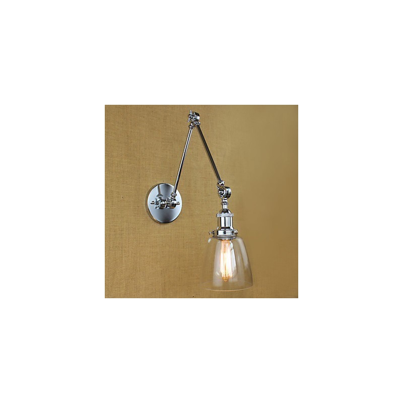 Chrome Glass Double Arm Adjustable Silver Bar KTV Bedside Aisle Restaurant Hotel Room wall