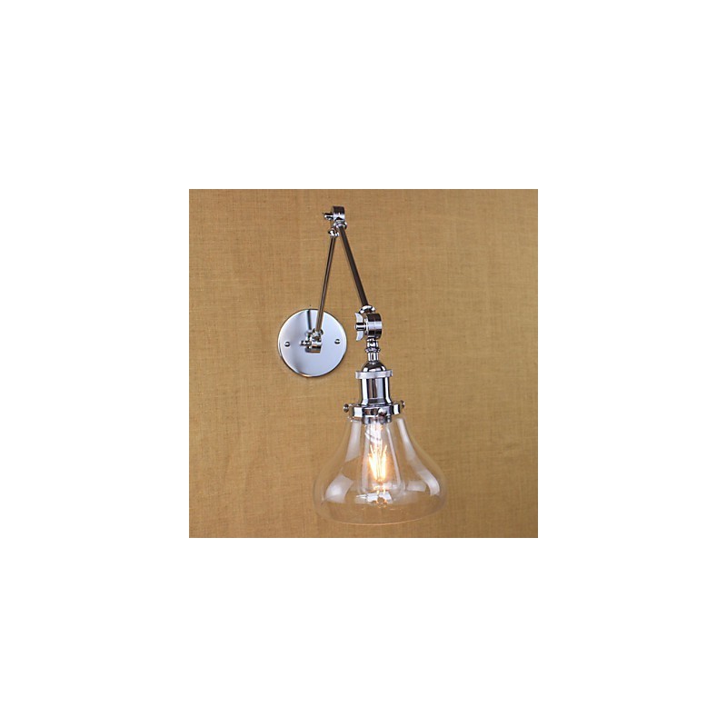 Chrome Glass Double Arm Adjustable Silver Bar KTV Bedside Aisle Restaurant Hotel Room wall