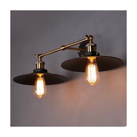 Rural Industrial Retro Wall Lamp Double Wall Lamp Black Umbrella Rural Industrial Retro Wall Lamp Double Wall Lamp Black Umbrella