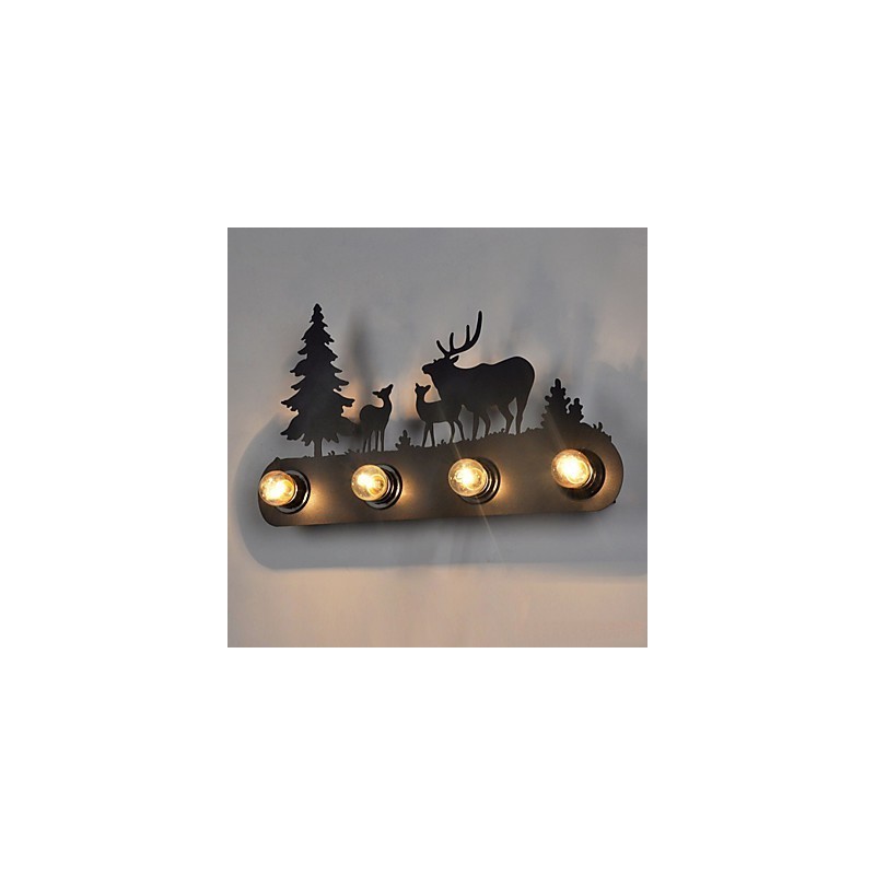 4 Lights American Village Pastoral LOFT Style Bedroom Aisle Iron Retro Wall Lamps