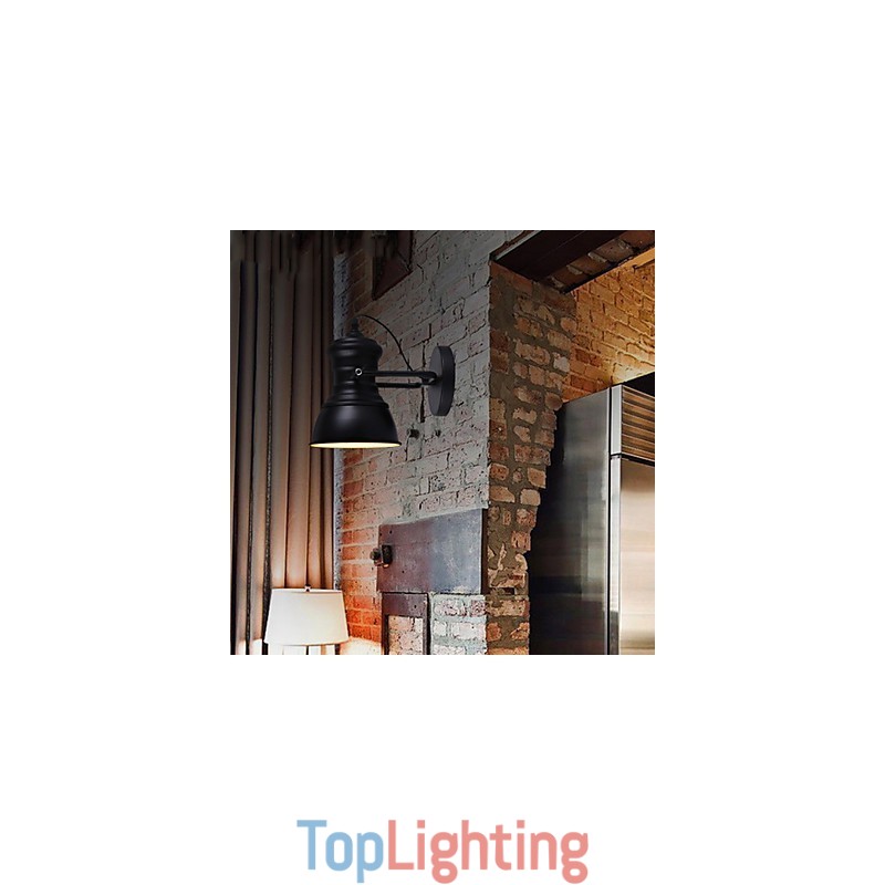 Art Deco Wall Sconces Lamp Industrial Iron Signboard Loft Wall Lamp