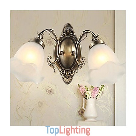 Retro Glass Simple European Modern Elegance Wrought Iron Wall Lamp Light Retro Glass Simple European Modern Elegance Wrought Iron Wall Lamp Light