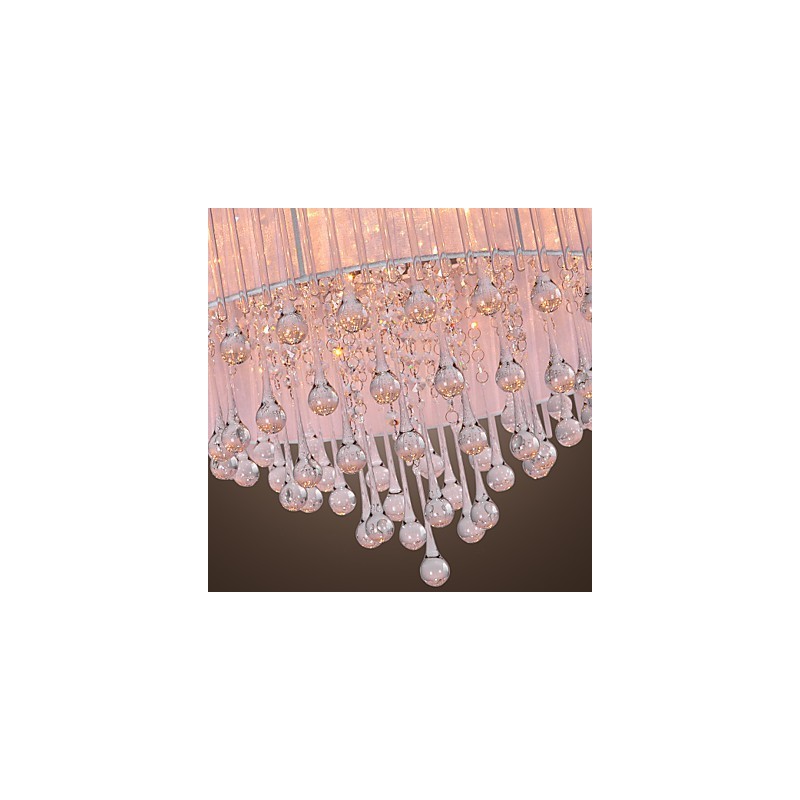 Modern Contemporary Crystal Electroplated Flush Mount