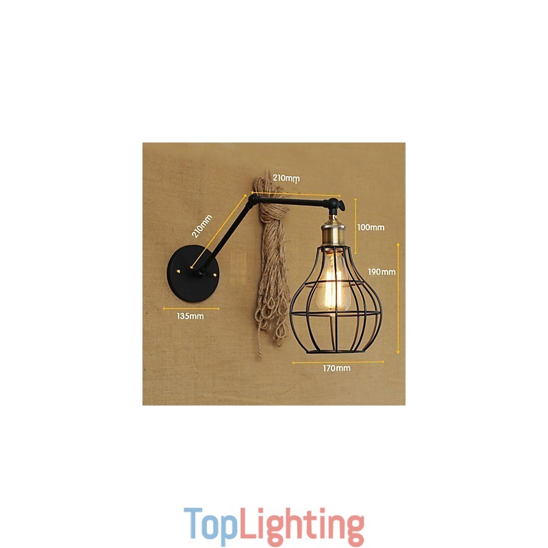 Wall Sconces Swing Lights Reading Wall Lights Mini Style Rustic Lodge Metal