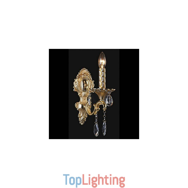 Luxuriant Crystal Wall Light in Candle Featured Bulb