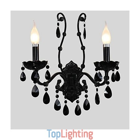 Crystal Mini Style Wall Sconces Candle Wall Lights Modern Contemporary Metal Crystal Mini Style Wall Sconces Candle Wall Lights Modern Contemporary Metal