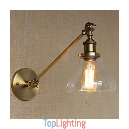 The Iron Glass Bronze Brass Arm Style Retro Creative American Country Hall Bedroom Wall Lamp The Iron Glass Bronze Brass Arm Style Retro Creative American Country Hall Bedroom Wall Lamp