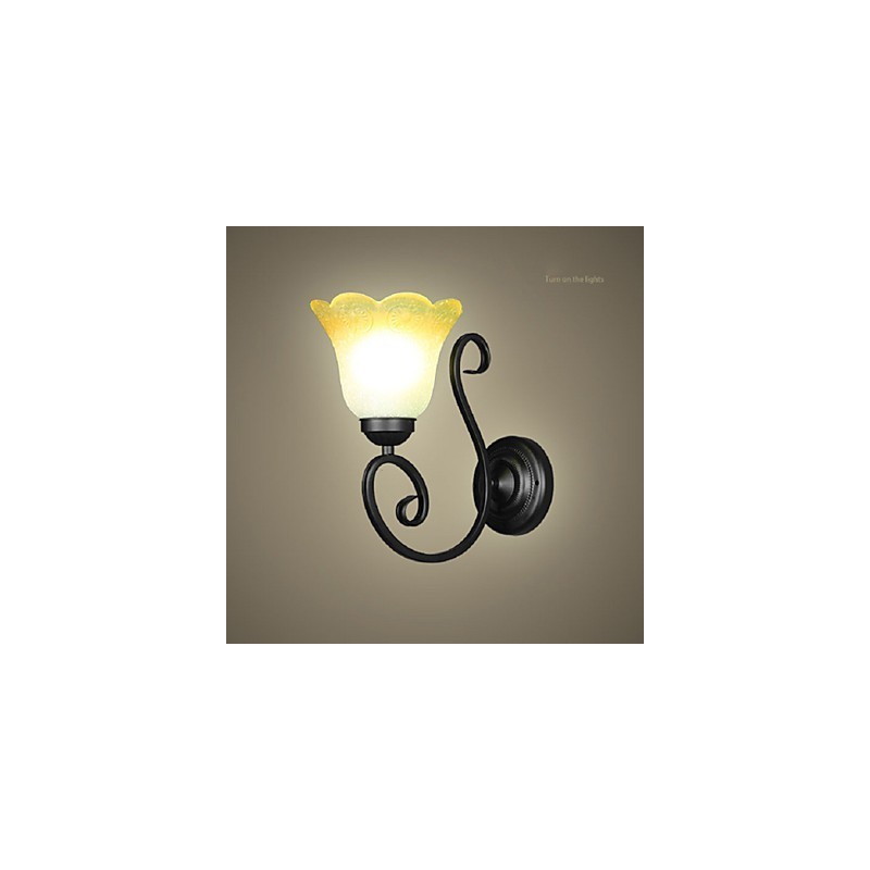 Vintage Wall Light Iron Glass Swing Arm Wall Lamp Indoor Decor Bedroom Wall Light 110 220V For Living Room