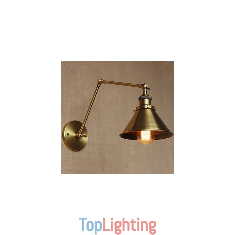 American Rural Countryside Retro Bronze Warehouse Restaurant Cafe Decorative Wall Sconce