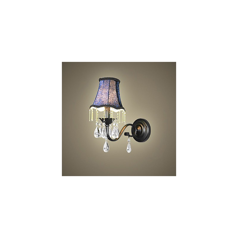 Crystal Wall Lamp With Fabric Lampshade Bestselling In Europe And US