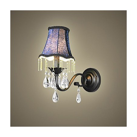 Crystal Wall Lamp With Fabric Lampshade Bestselling In Europe And US Crystal Wall Lamp With Fabric Lampshade Bestselling In Europe And US