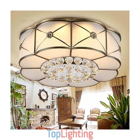 Traditional Classic Rustic Lodge Brass Metal Flush Mount Traditional Classic Rustic Lodge Brass Metal Flush Mount