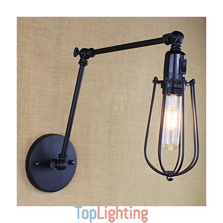 Style Bed Hotel Eestaurant Project Iron Arm Double Retro Vintage Black Belt Wall Lamp Switch Style Bed Hotel Eestaurant Project Iron Arm Double Retro Vintage Black Belt Wall Lamp Switch