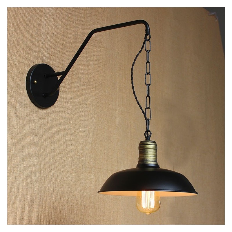 Simple And Creative Personality Wall Lamp Industry Chain American Retro Iron Aisle Bedroom Bedside Wall Lamp