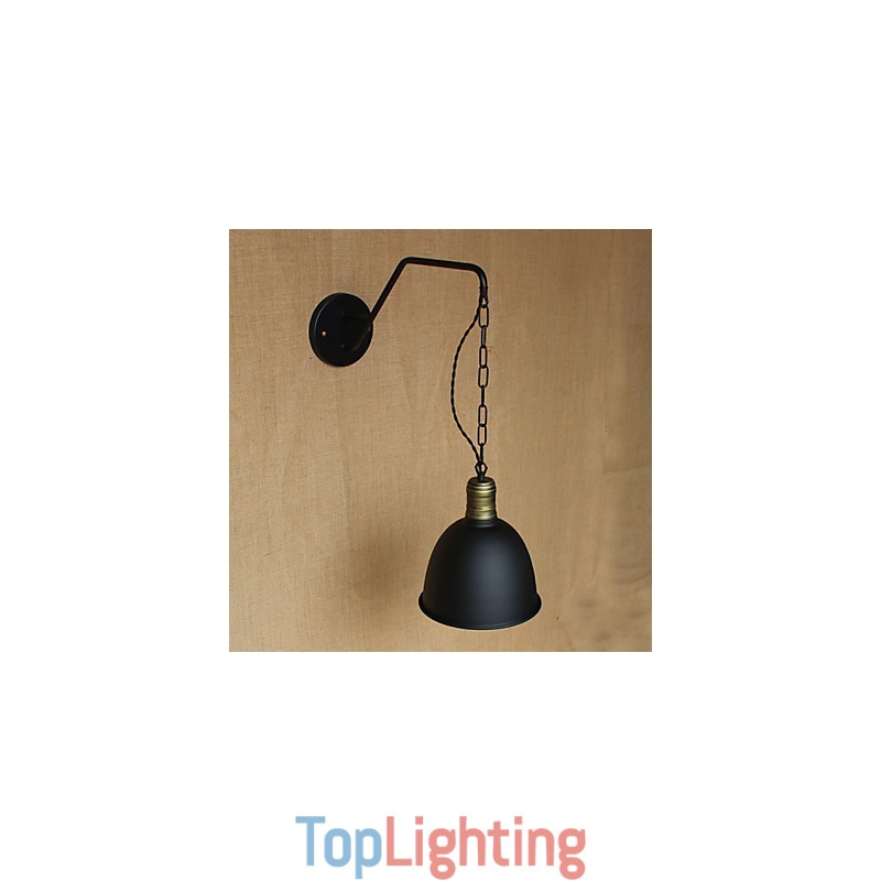Simple And Creative Personality Wall Lamp Industry Chain American Retro Iron Aisle Bedroom Bedside Wall Lamp