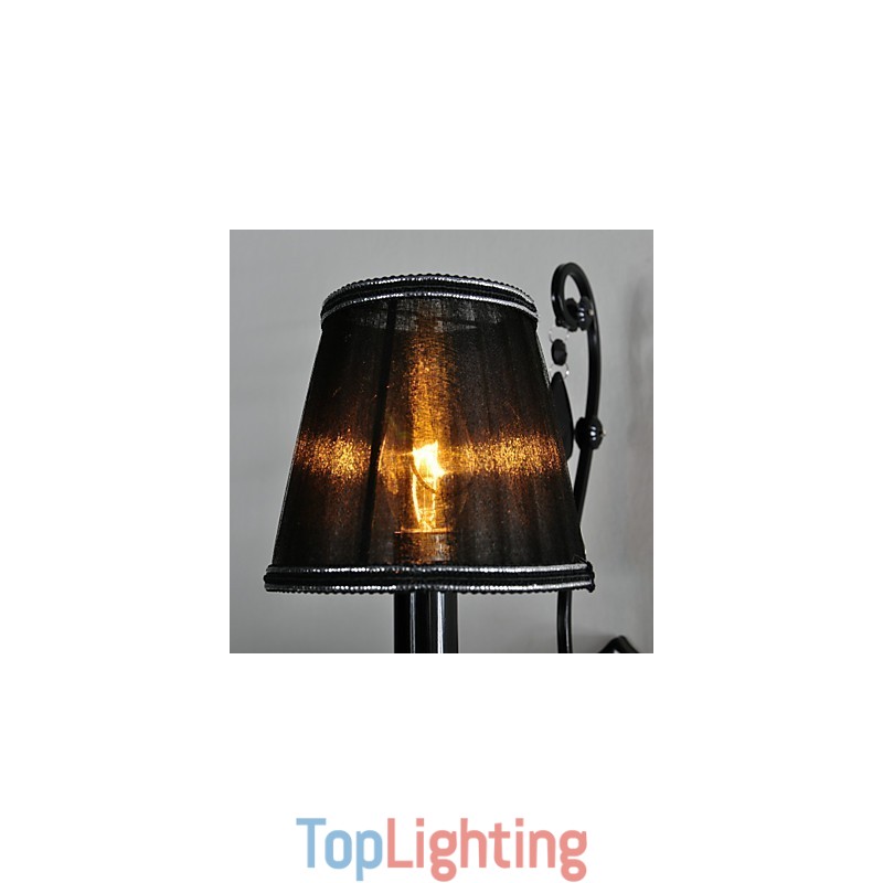 Wall Sconces Crystal Traditional Classic Metal Black