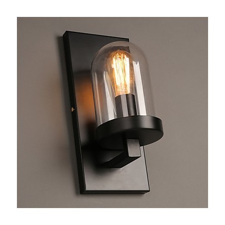 Creative Rural Wrought Iron Glass Wall Lamp Light Creative Rural Wrought Iron Glass Wall Lamp Light