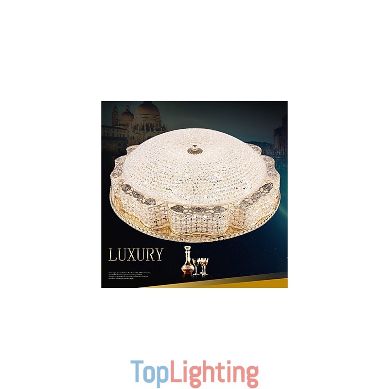 Modern Luxury Crystal Ceiling mounted Light Absorb Dome Light Diameter 50CM