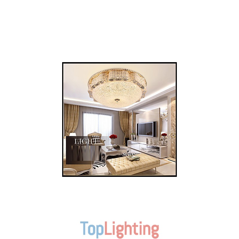 Modern Luxury Crystal Ceiling mounted Light Absorb Dome Light Diameter 50CM