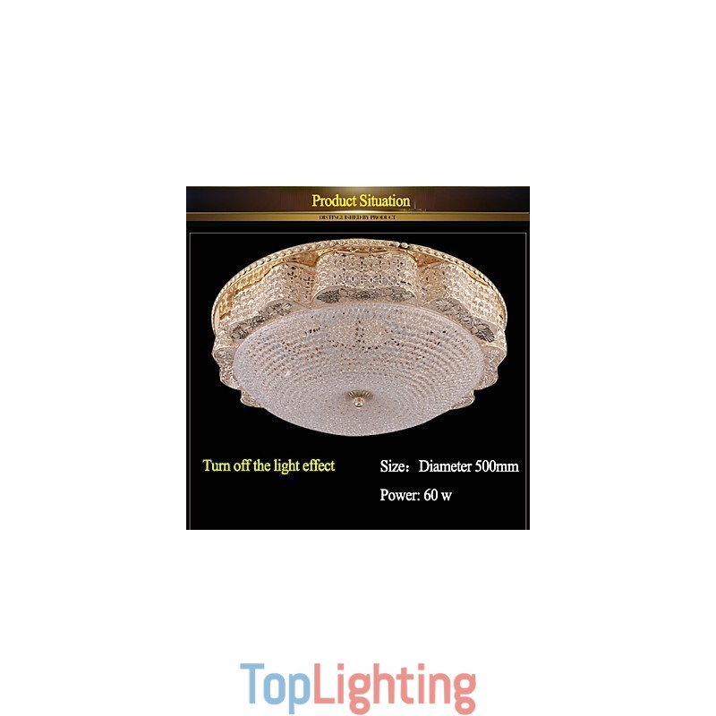 Modern Luxury Crystal Ceiling mounted Light Absorb Dome Light Diameter 50CM
