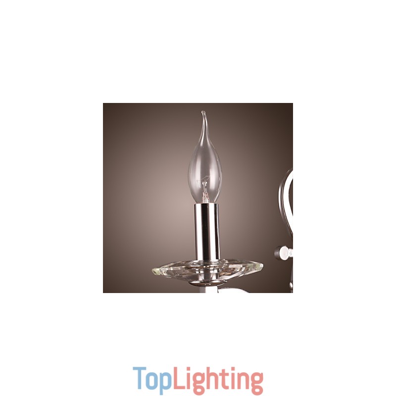 Silvery Crystal Wall Light with 1 Lights