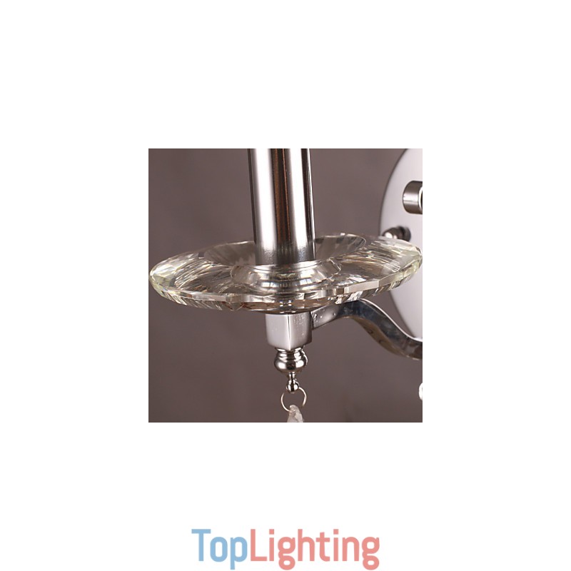 Silvery Crystal Wall Light with 1 Lights
