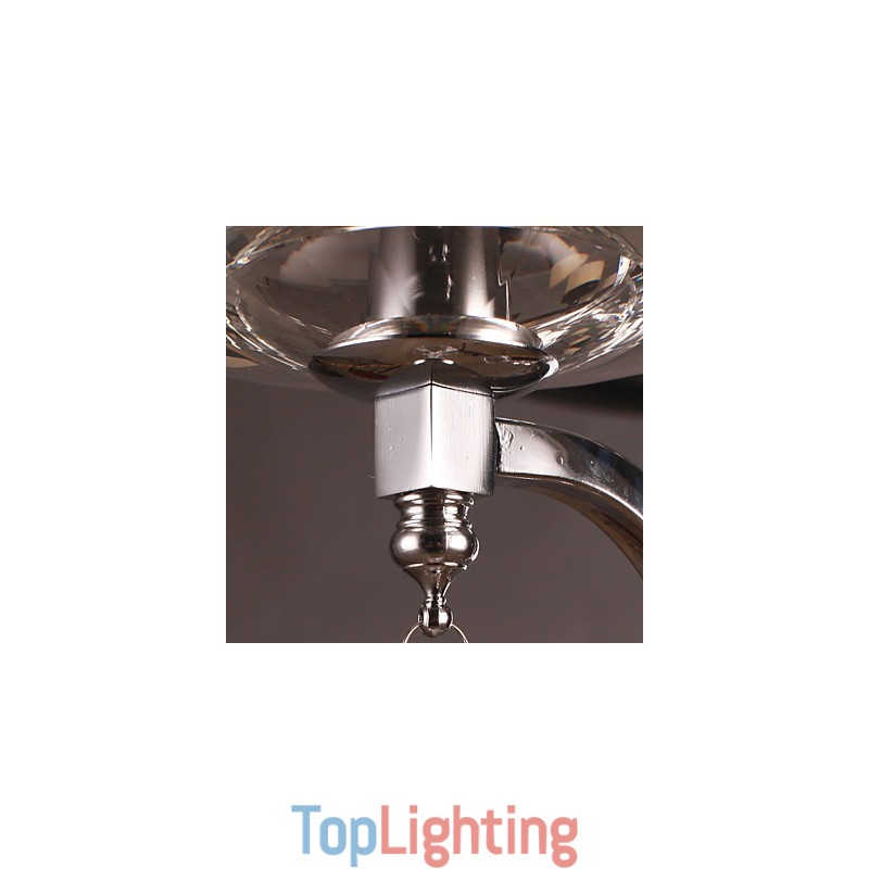 Silvery Crystal Wall Light with 1 Lights