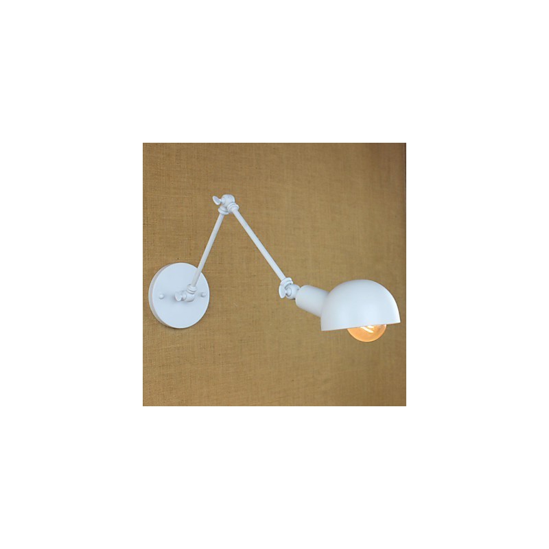 Modern White Long Arm Double Wrought Iron Wall Lamp Living Room Hallway Bedroom Bedside Study