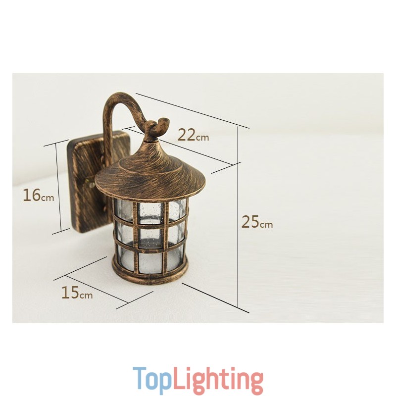 Antique Rustic Iron Waterproof Outdoor Wall Lamp Vintage Lantern Light Rusty Matte black Corridor Hallway Wall Sconce