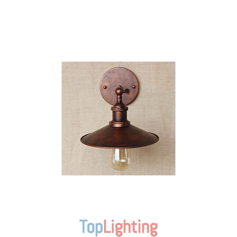 Minimalist Industrial Style Villa In Front Of The Church Aisle Nostalgic Umbrella Red Bronze Decorative Wall Sconce