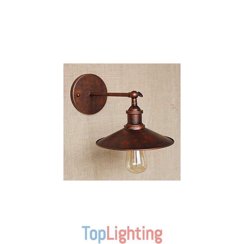 Minimalist Industrial Style Villa In Front Of The Church Aisle Nostalgic Umbrella Red Bronze Decorative Wall Sconce