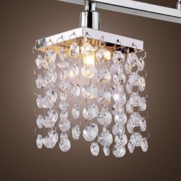 Linear Chandelier Island Light Crysal 3 Lights