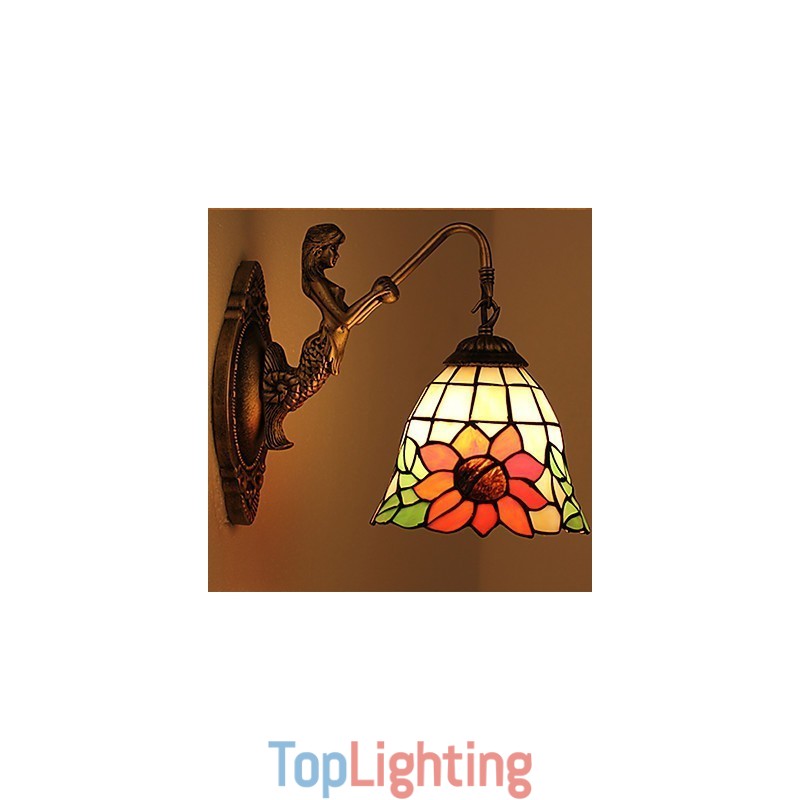 European Contracted Rural Creative Wrought Iron Wall Lamp Lights