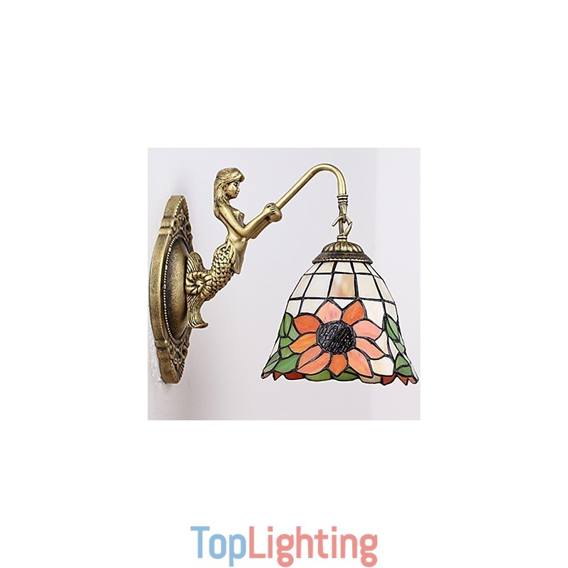 European Contracted Rural Creative Wrought Iron Wall Lamp Lights