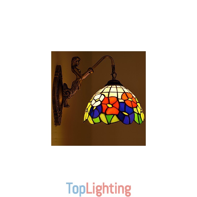 European Contracted Rural Creative Wrought Iron Wall Lamp Lights
