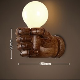 European Wall Right Hand Creative Retro Fist Wall Lamp Lights