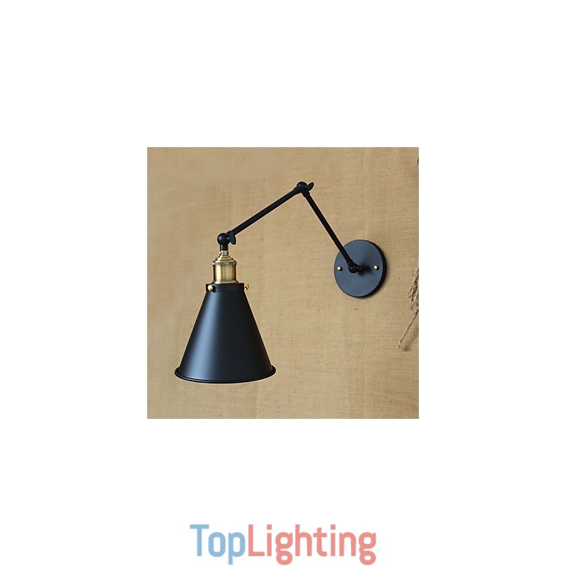 American Country Pastoral Style Minimalist Double Bed Long Arm Wall Lamp Aisle Channel Warehouse Entrance