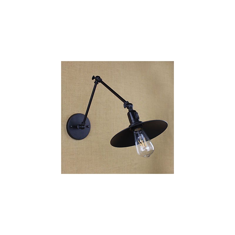 Retro Matte Black Belt Long Arm Double Switch Wall