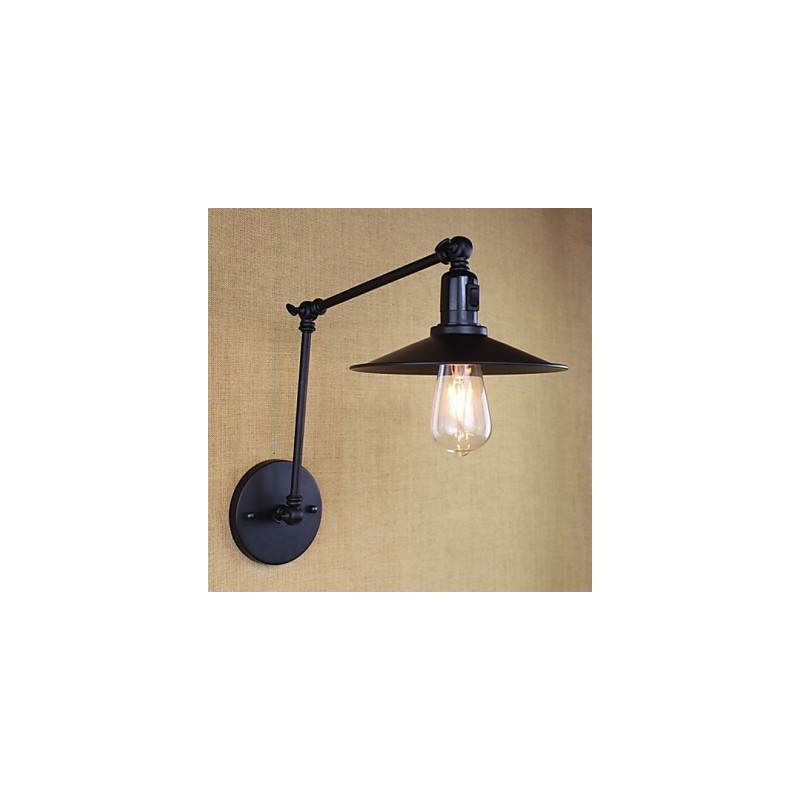 Retro Matte Black Belt Long Arm Double Switch Wall